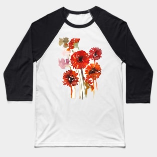 Transvaal daisy watercolour painting on white Baseball T-Shirt